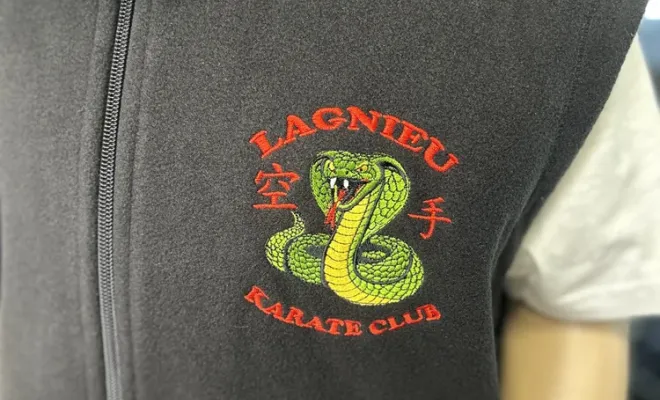 Réalisations pour le club de Karaté de Lagnieu, près de Bourg-en-Bresse, Print France